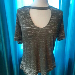 Cut out neck tee